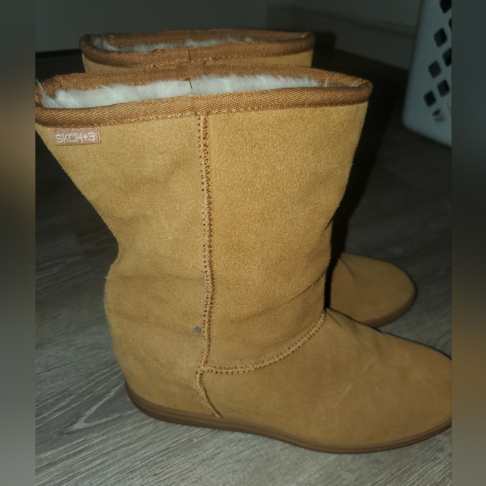 SKECHERS PLUS 3 LEATHER BOOTS